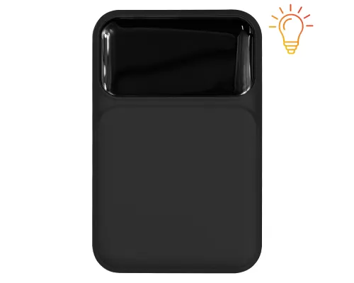 Внешний аккумулятор (powerbank) «Lumen», софт тач, 10 000 mAH, с тремя зарядными шнурами, 22,5W super fast charge, Power Delivery (PD) 20W (dfnn), QC3.0, черный