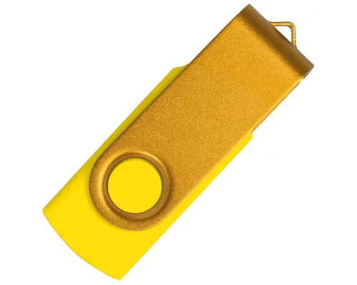 Флеш накопитель USB 2.0 Twister Сolor Mix 16GB, пластик Софт Тач/металл, желтый/желтый