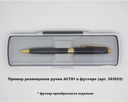 Ручка шариковая Gamma, металлическая, черная/золотистая