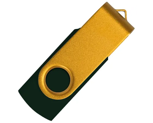 Флеш накопитель USB 2.0 Twister Сolor Mix 16GB, пластик Софт Тач/металл, черный/желтый