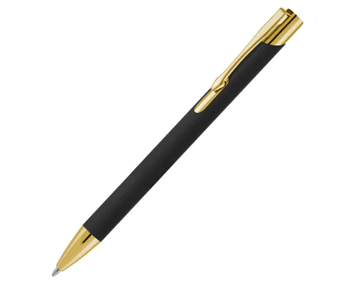 Ручка шариковая, Legend Soft Touch Mirror Gold, черная/золотистая