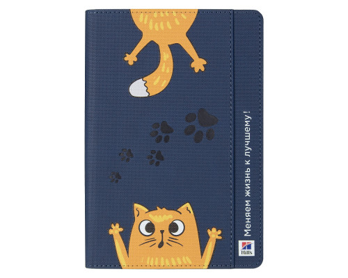 Ежедневник Flexy Smart Combi Daphne Print Sample А5, синий, недатированный, в гибкой обложке Ежедневник Flexy Smart Combi Daphne Print Sample А5, синий, недатированный, в гибкой обложке