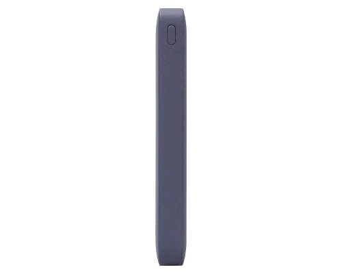 Внешний аккумулятор (powerbank) «WeCharge Velvet», 10 000 mAH, 5V -2A , c цифровым дисплеем для контроля заряда, темно-синий