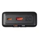 Внешний аккумулятор (powerbank) «Stream 20», 20 000 mAH, с двумя зарядными шнурами,  22,5W (Ватт)  super fast charge, Power Delivery (PD) 25.5W (dfnn), c цифровым дисплеем для контроля заряда, черный