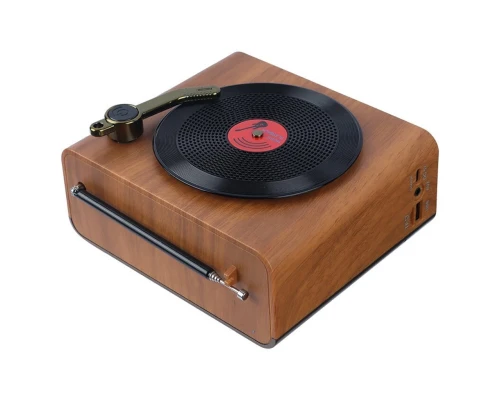 Ретро радио в стиле радиолы, Heritage Nostalgia, диапазон частот  AM FM SW, с USB порт,  Bluetooth, цвет коричневый