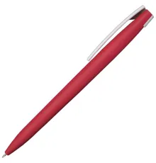 Ручка шариковая, пластиковая, софт тач, красная/белая, Zorro Color Mix