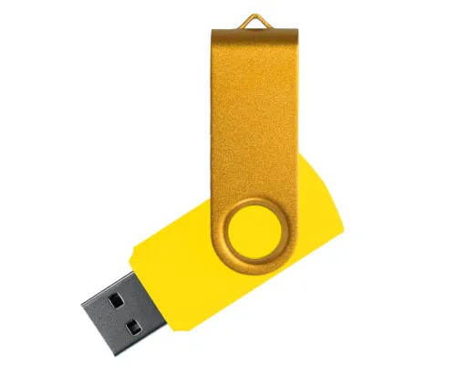 Флеш накопитель USB 2.0 Twister Сolor Mix 16GB, пластик Софт Тач/металл, желтый/желтый