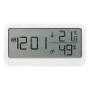 Часы настольные Chronos с термометром и гигрометром, с ж/к дисплеем, белые