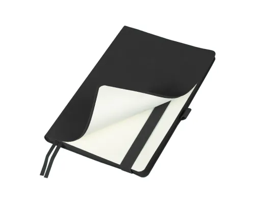 Ежедневник Flexy Line Linen А5, черный/черный, недатированный, в гибкой обложке, с резинкой и петлей для ручки Ежедневник Flexy Line Linen А5, черный/черный, недатированный, в гибкой обложке, с резинкой и петлей для ручки