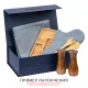 Подарочная коробка, размер 39*26,3*11 см, Solution Prestige Big Case Soft с магнитным клапаном и ручкой , с EVA ложементом 36,8*25,1*4 см под индивидуальную вырубку, темно-синяя