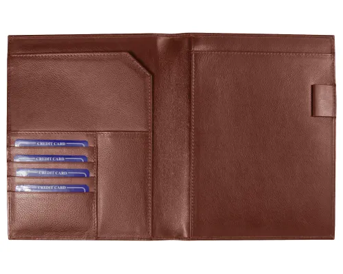 Суперобложка из натуральной кожи Universal leather размер А5+ , коричневый Суперобложка из натуральной кожи Universal leather размер А5+ , коричневый