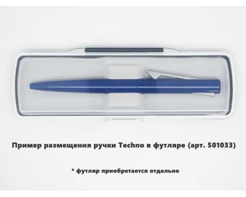 Ручка шариковая, пластиковая, металлическая, синяя/серебристая, Techno Ручка шариковая, пластиковая, металлическая, синяя/серебристая, Techno