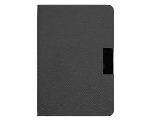 Блокнот А5 Hobard, в твердой тканевой обложке c резинкой в линейку, черный