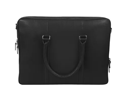 Портфель для ноутбука Vancouver Leather из натуральной кожи, черный