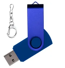 Флеш накопитель USB 2.0 Twister 8GB, пластик Софт Тач/металл, синий/синий