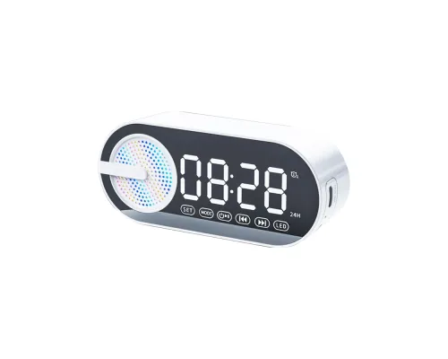 Колонка беспроводная MyTone Sound Clock c часами, белая Колонка беспроводная MyTone Sound Clock c часами, белая
