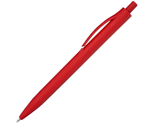 Ручка шариковая IGLA SOFT, пластиковая, софт-тач, красная