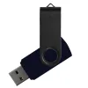 Флеш накопитель USB 2.0 Twister Assembly 16GB, пластик Софт Тач/металл, черный/черный