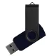 Флеш накопитель USB 2.0 Twister Assembly 16GB, пластик Софт Тач/металл, черный/черный