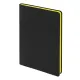 Ежедневник Flexy Latte Soft Touch Black Edition Color А5, черный/желтый, недатированный, в гибкой обложке