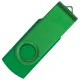 Флеш накопитель USB 2.0 Twister Assembly 16GB, пластик Софт Тач/металл, зеленый/зеленый
