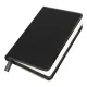 Ежедневник Alfa Techno Soft A5, черный, недатированный, в твердой обложке с металлическим элементом