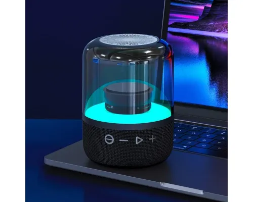 Колонка беспроводная MyTone Mega Bass со светомузыкой, черная Колонка беспроводная MyTone Mega Bass со светомузыкой, черная