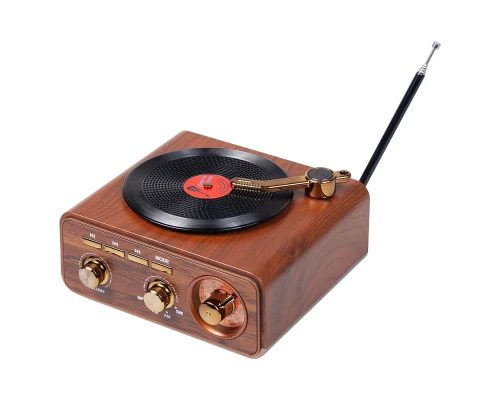 Ретро радио в стиле радиолы, Heritage Nostalgia, диапазон частот  AM FM SW, с USB порт,  Bluetooth, цвет коричневый