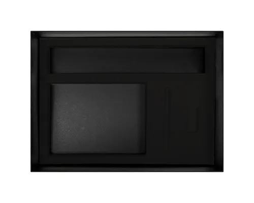 Подарочная коробка, размер 29,5x40,5x8 см, Solution Prestige Linen с магнитным клапаном, черная, с черным ложементом