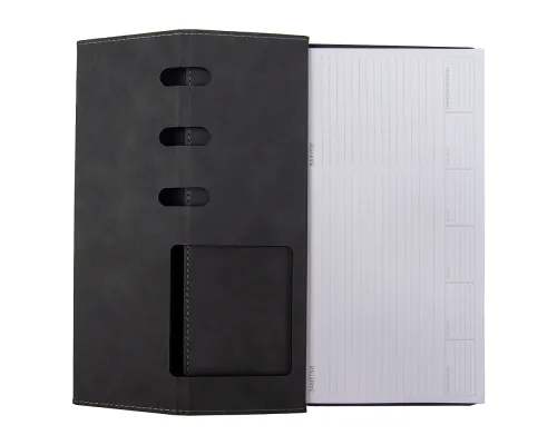 Планинг (органайзер) Flinders настольный с подставкой для телефона, черный