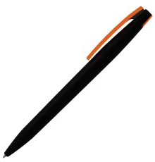 Ручка шариковая, пластиковая софт-тач, Zorro Color Mix, черная/оранжевая