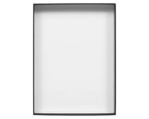 Коробка подарочная, размер 24*17,5*3 см, Solution Superior Linen, черная, бежевый ложемент под два прямоугольных предмета