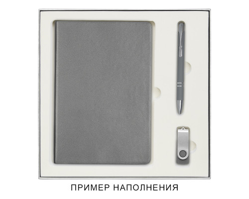 Коробка подарочная Solution Superior Linen под ежедневник, ручку и флешку, черная, 25,7x25,7 см, бежевый ложемент Коробка подарочная Solution Superior Linen под ежедневник, ручку и флешку, черная, 25,7x25,7 см, бежевый ложемент