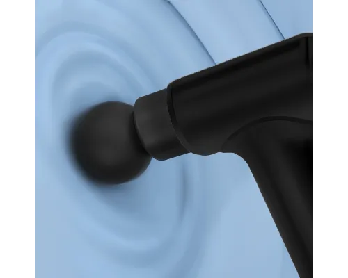 Перкуссионный массажер Relax Tone, вибрационный, для тела, со сменными насадками, черный