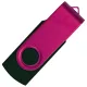 Флеш накопитель USB 2.0 Twister Сolor Mix 16GB, пластик Софт Тач/металл, черный/розовый