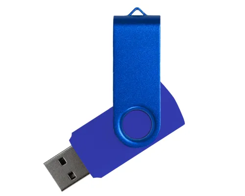 Флеш накопитель USB 2.0 Twister Assembly 16GB, пластик Софт Тач/металл, синий/синий Флеш накопитель USB 2.0 Twister Assembly 16GB, пластик Софт Тач/металл, синий/синий