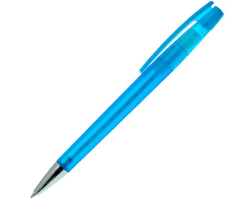 Ручка шариковая, пластиковая, фрост, голубой/серебристая, Z-PEN