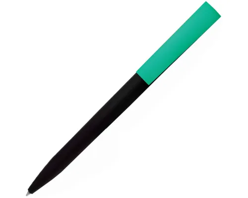 Ручка шариковая, пластиковая софт-тач, Zorro Color Mix, черная/зеленая Ручка шариковая, пластиковая софт-тач, Zorro Color Mix, черная/зеленая