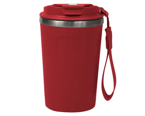 Термокружка Zencup вакуумная, стальная, 380 мл, красная