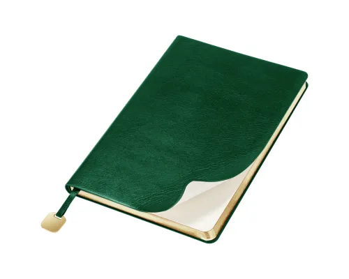 Ежедневник Flexy Buffalo А5, зеленый с золотистым срезом, недатированный, в гибкой обложке