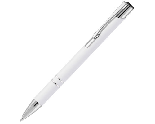 Ручка шариковая, Legend Soft Touch Mirror Silver, белая Ручка шариковая, Legend Soft Touch Mirror Silver, белая