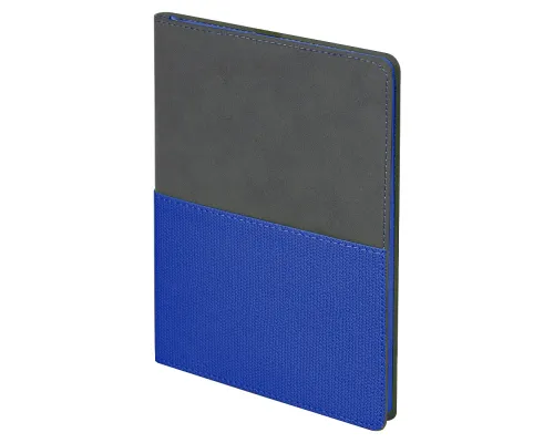 Ежедневник Flexy Smart Harbor Nuba Billy А5, темно-серый/синий, недатированный, в гибкой обложке