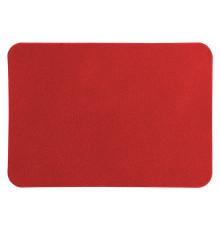 Шеврон Rectangle Latte Soft touch размер 50*70 мм, красный, со скругленными углами