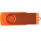 Флеш накопитель USB 2.0 Twister 16GB, пластик Софт Тач/металл, оранжевый/оранжевый