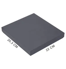 Коробка подарочная, размер  203*220*30 мм,  Solution Gift Linen  для ежедневника и ручки, антрацит (темное серебро)