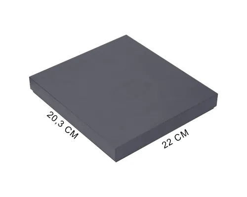 Коробка подарочная, размер  203*220*30 мм,  Solution Gift Linen  для ежедневника и ручки, антрацит (темное серебро)