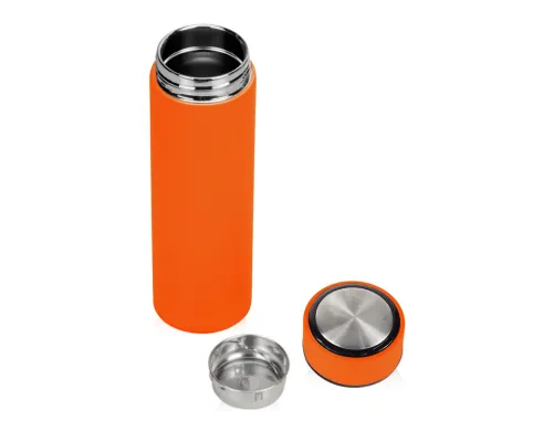 Термос Traveler вакуумный, стальной, 500 мл, матовый, оранжевый