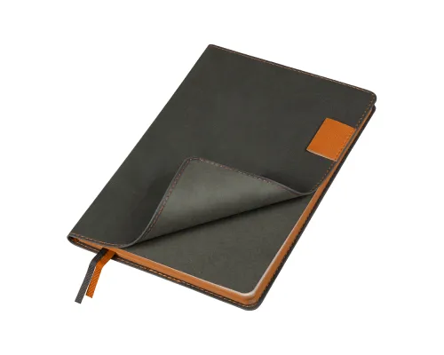 Ежедневник Flexy Freedom Latte А5, серый/оранжевый, недатированный, в гибкой обложке