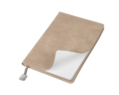 Ежедневник Flexy Tenero Suede A5, бежевый, недатированный, в гибкой обложке с петлей для ручки