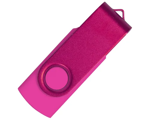 Флеш накопитель USB 2.0 Twister Assembly 16GB, пластик Софт Тач/металл, розовый/розовый